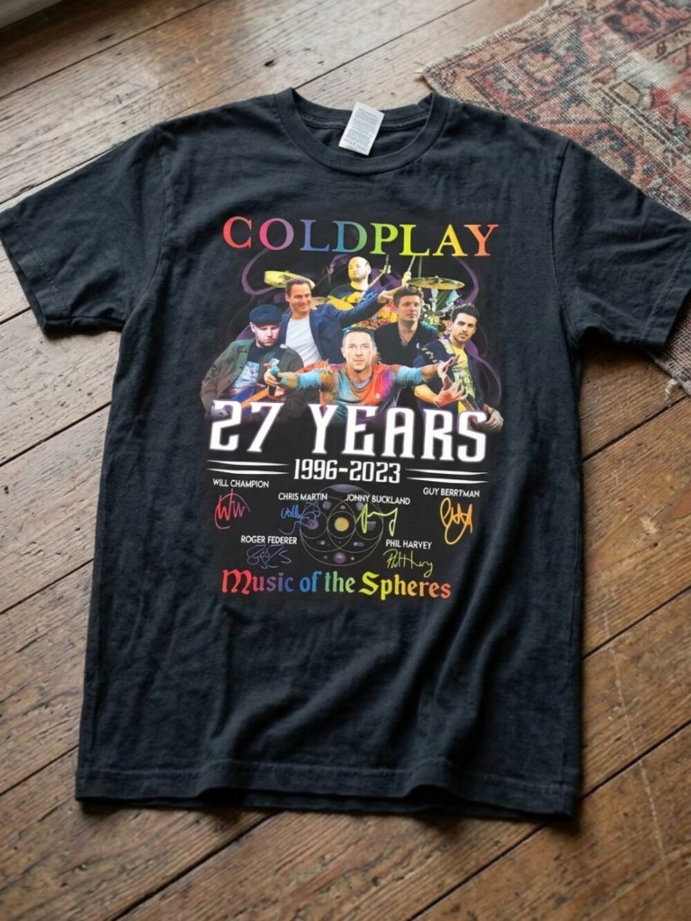 Coldplay 27 Years Music Of The Spheres Vintage Band Graphic Tee
